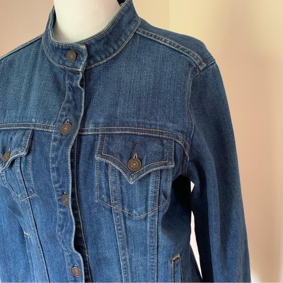 Levi’s Denim Jean Jacket with Nehru Collar Juniors Size 7/9 Excellent Condition - Picture 4 of 8